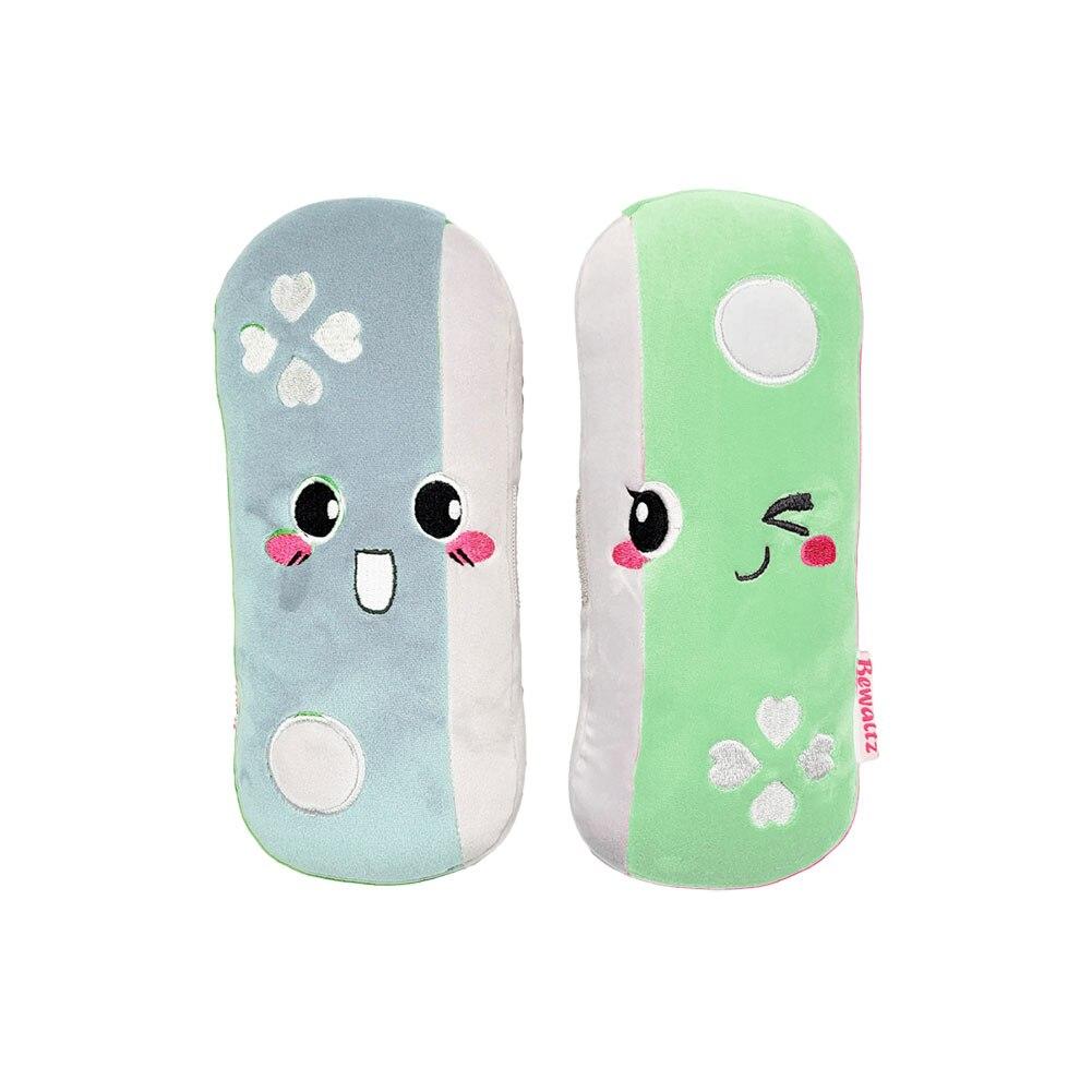 Bewaltz BFF Plushie Game Controller Blue & Green Pillow Set Attached 4.25"x2"x8.75"H image