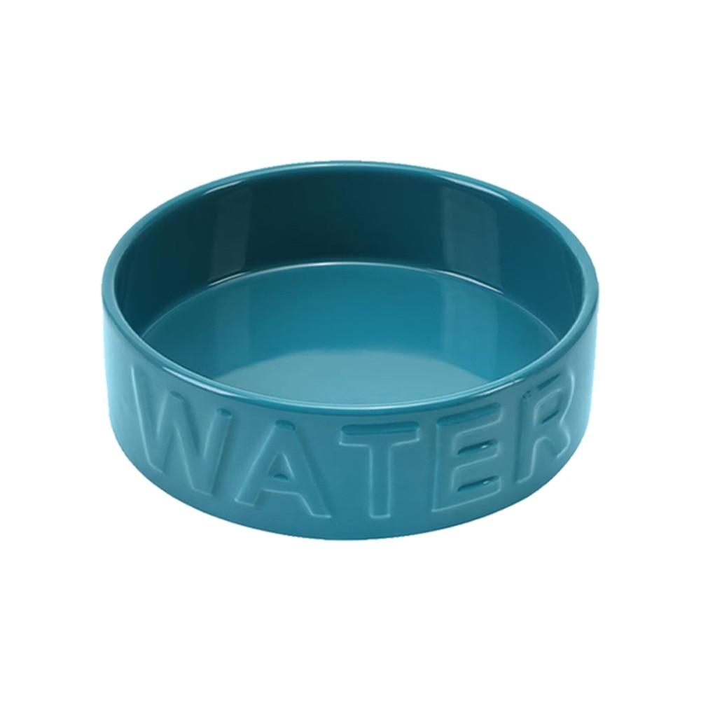 Park Life Designs Ceramic Classic Water Pet Bowl, Azure, Medium 6.25"Dx2"H, 2 3/4 Cup image