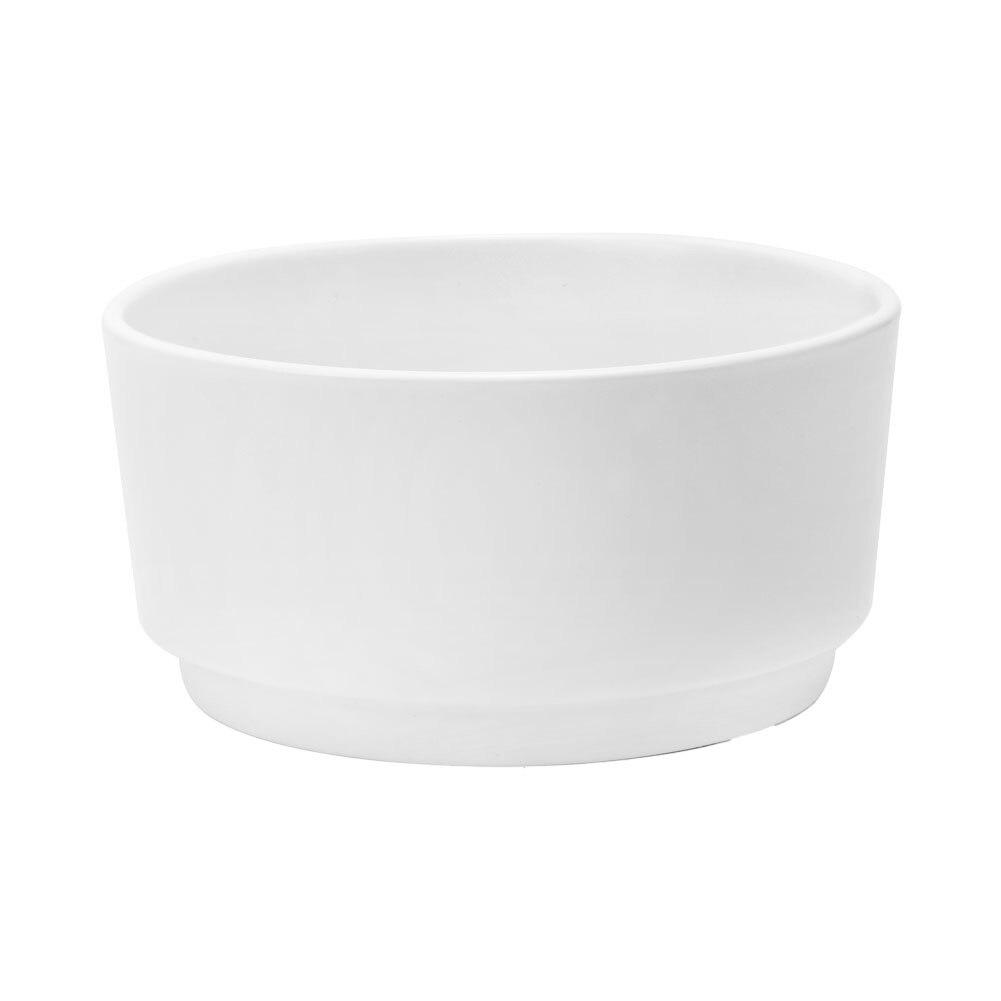 Park Life Designs Casa Vintage White Pet Bowl Ceramic 7 Cup 6.5"Dx3.15"H image