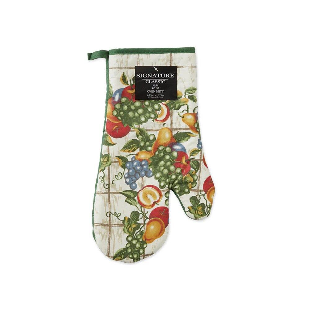 Signature Classic Oven Mitt, Fruit Bowl 100% Cotton, 6.75"x12.75H image