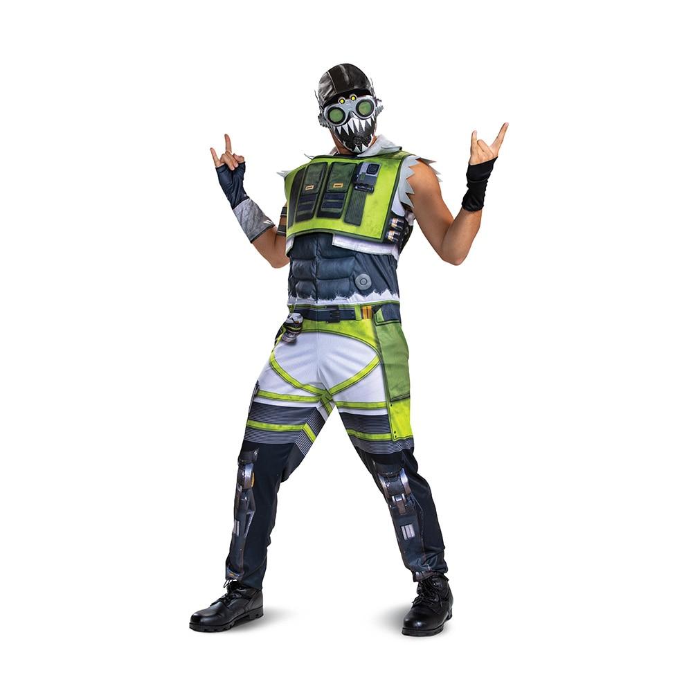 Disguise Apex Legend Octane Deluxe Adult  Jumpsuit Mask Skull-Cap Gloves M (38-40) image