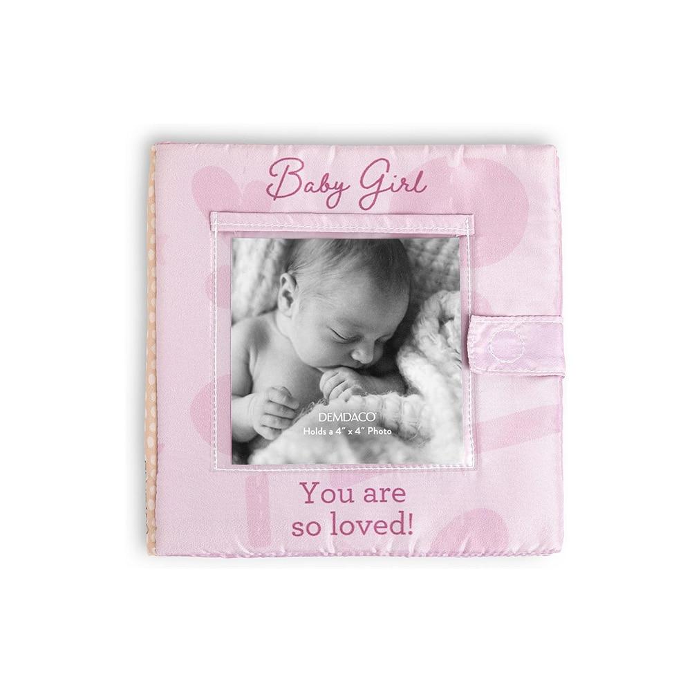 Demdaco Baby Girl You Are So Loved Photo Album Book, Holds 4"x4" Photo NO ONLINE SALES image