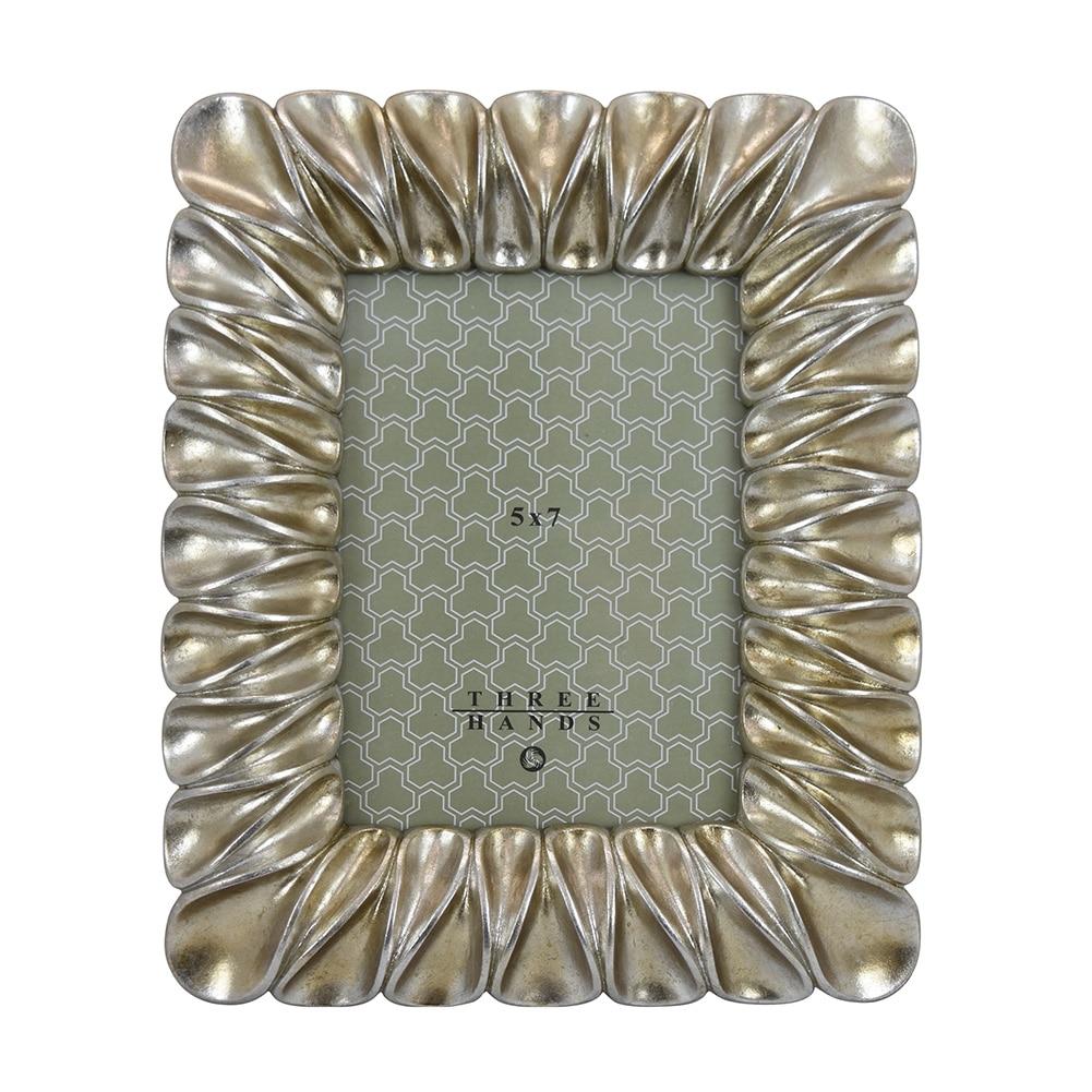 Three Hands Table Top Picture Frame ,Resin , Champagne 9"x10.7"H, Holds 5"X7" Photo image