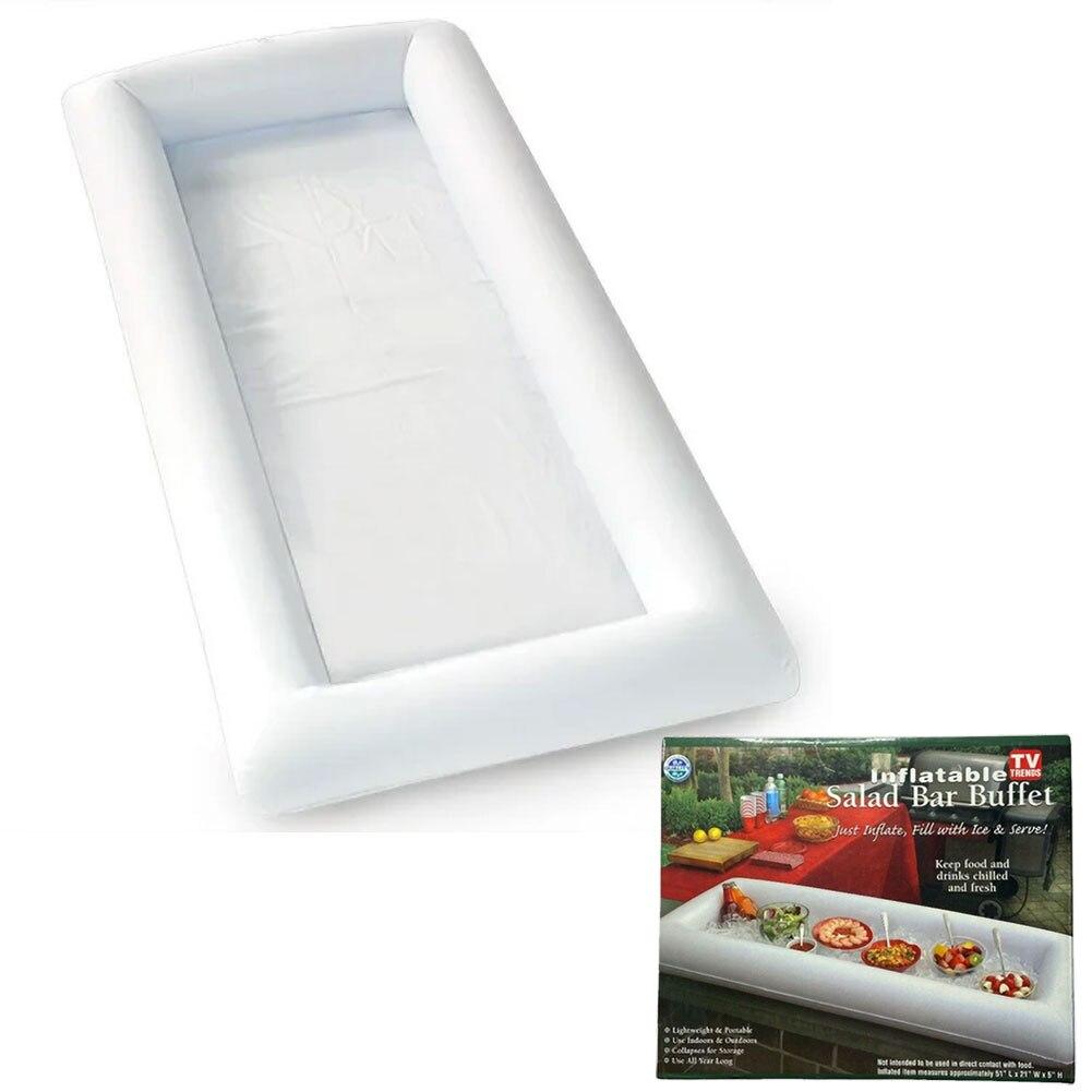 TV Trends Inflatable Salad Bar Buffet, White, 51"x21"x5"H