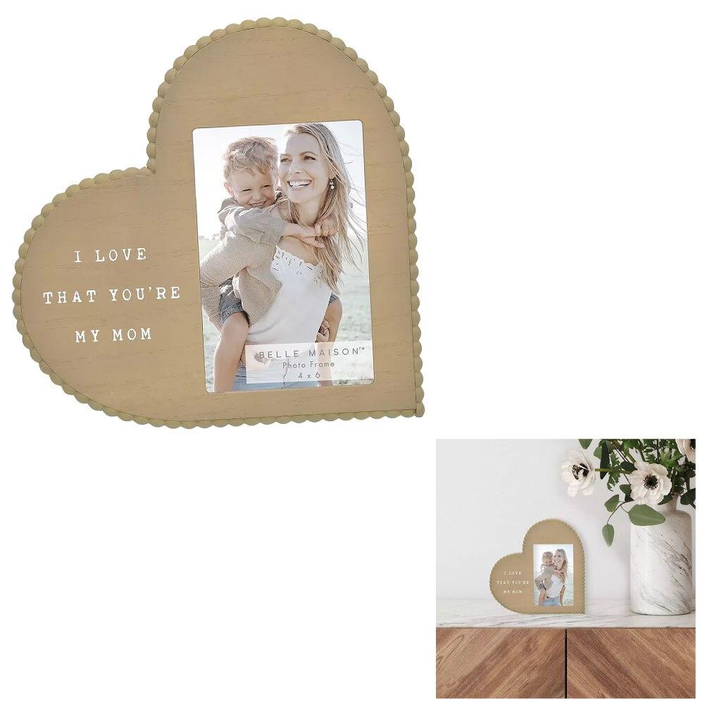 Belle Maison Brown Heart I Love That You're My Mom Frame Holds 4x6 Photo MDF PP $11.99