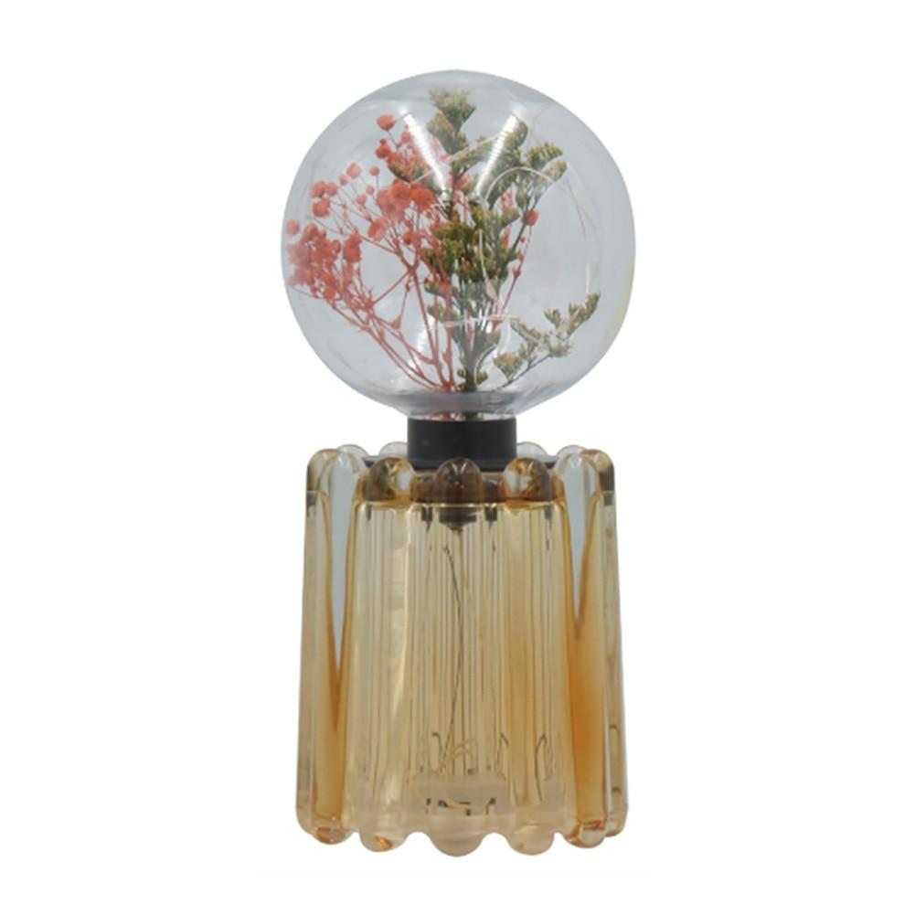 Lily & Faye Flowers Decorative Light, Orange, Glass/Plastic, 4"Dx8"H, Battery Not Included image
