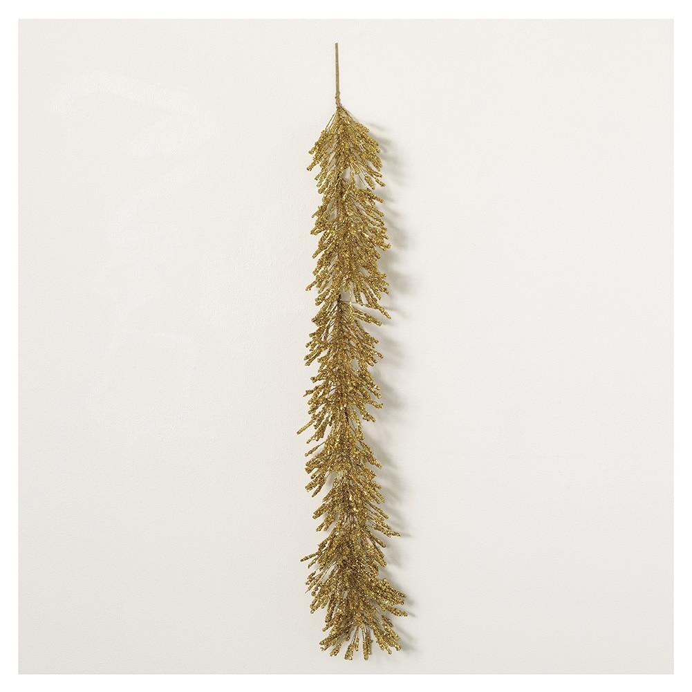 Sullivan Sparkly Tinsel Plastic Garland, Gold, 4'3"Lx7.25"Wx6"H image