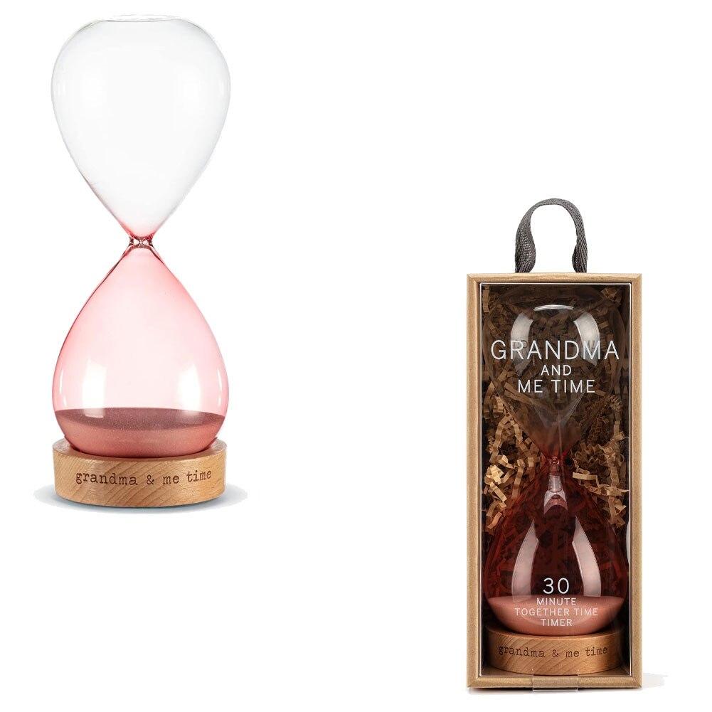 Demdaco Grandma & Me Time Sand Timer Glass, Sand, Beechwood 3"Dx8.5"H NO ONLINE SALES image