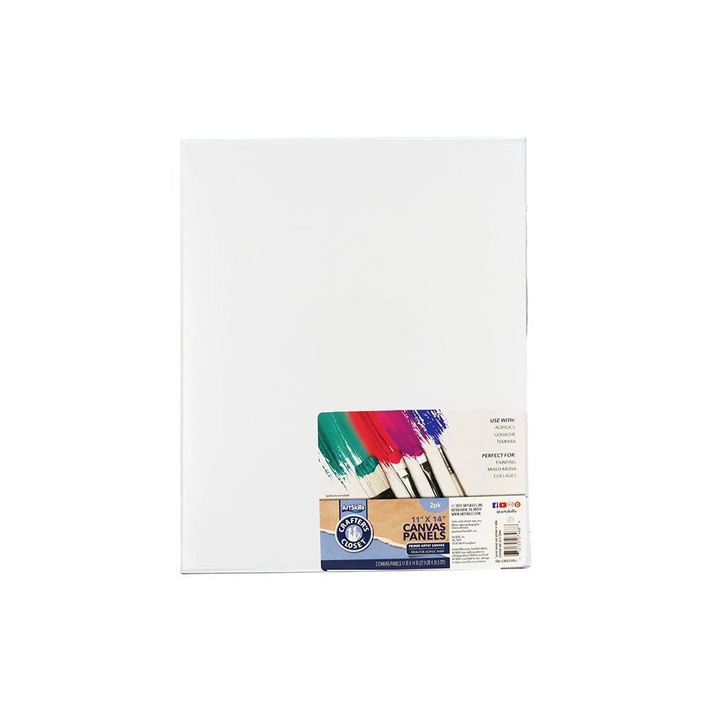 Artskills Primed Artist Canvas Panels 11"x14" 2 Pack image