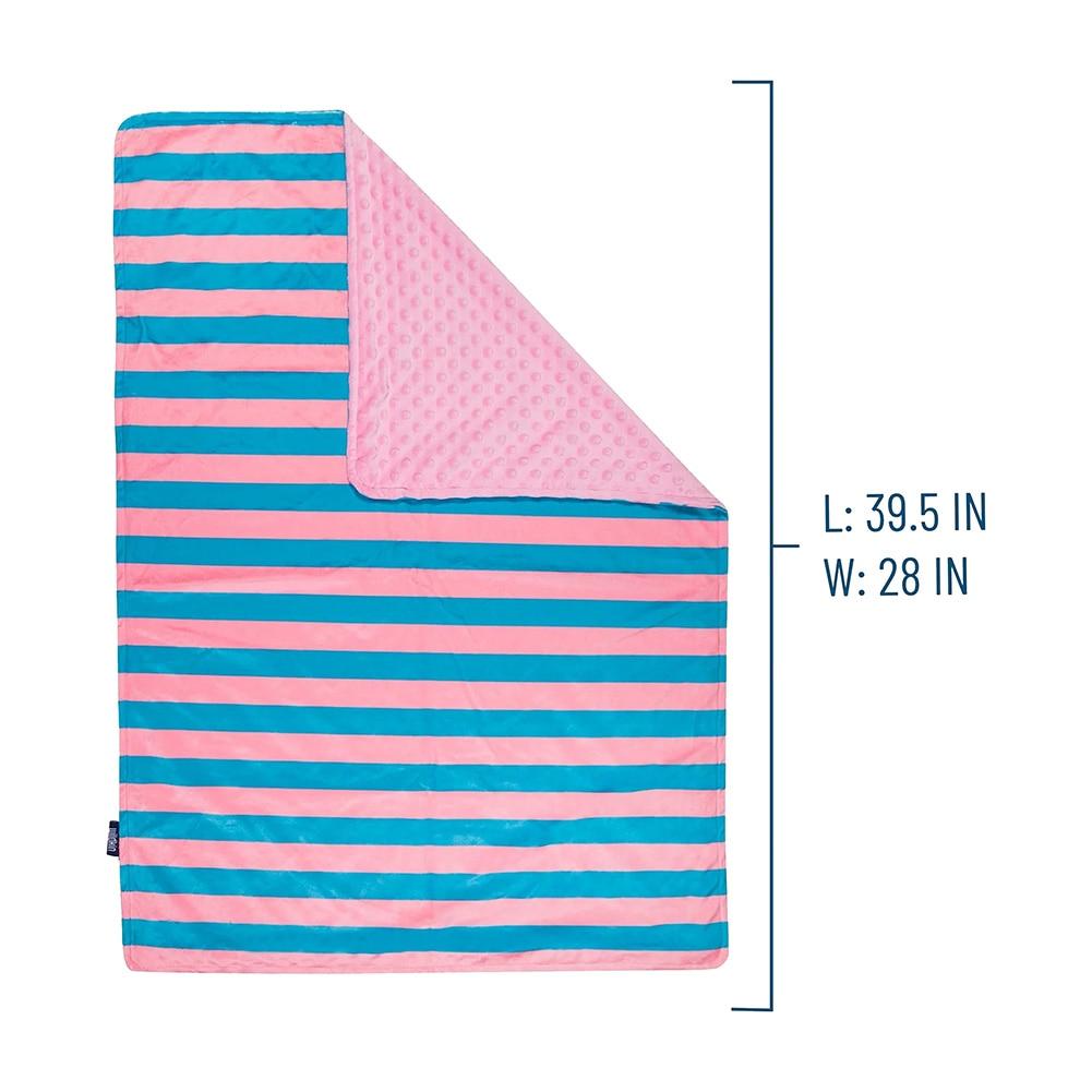 Wildkin Pink & Blue Stripes Ultra Soft Plush Baby Blanket, Polyester, 39.5"Lx28"W image