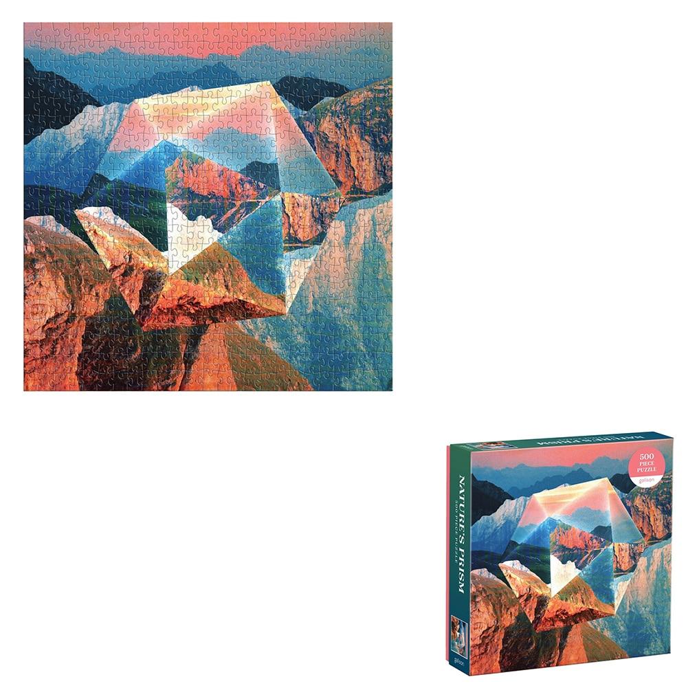 Galison Nature's Prism 500 Piece Jigsaw Puzzle, Paperboard, 20"x20" image