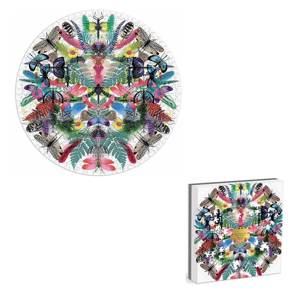 Christian Lacroix Heritage Collection Caribe 500 Piece Round Puzzle, Paperboard, 25"D image