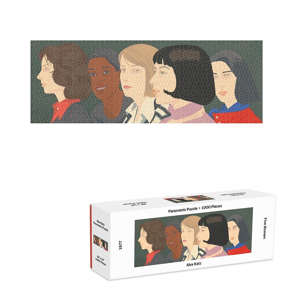 Christian Lacroix Alex Katz Five Women 1000 Piece Panoramic Puzzle, Paperboard, 39"x14" image