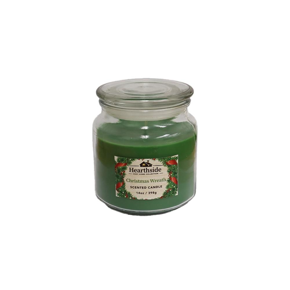 Jar Candle Hearthside Christmas Wreath Scented Candle 14oz