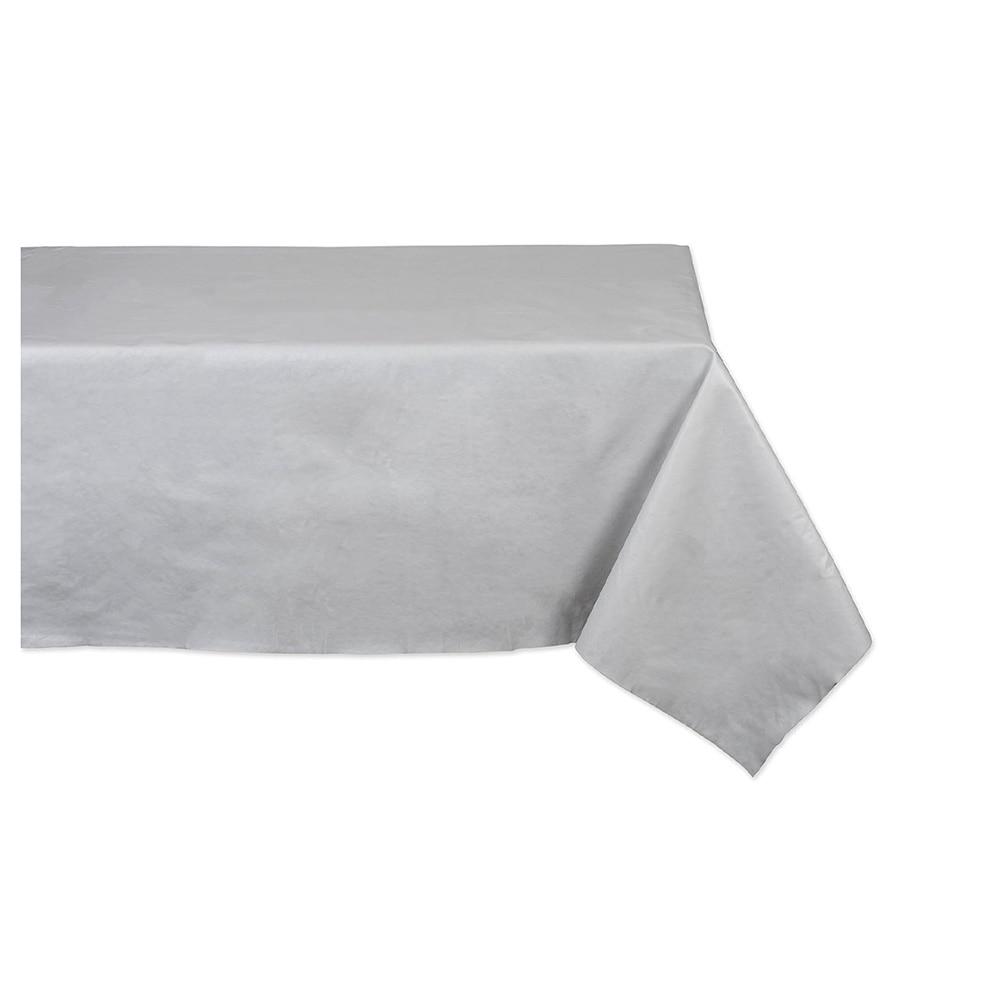 DII  Rectangle Indoor/Outdoor Tablecloth, White, Polyvinyl, 58"x108" image
