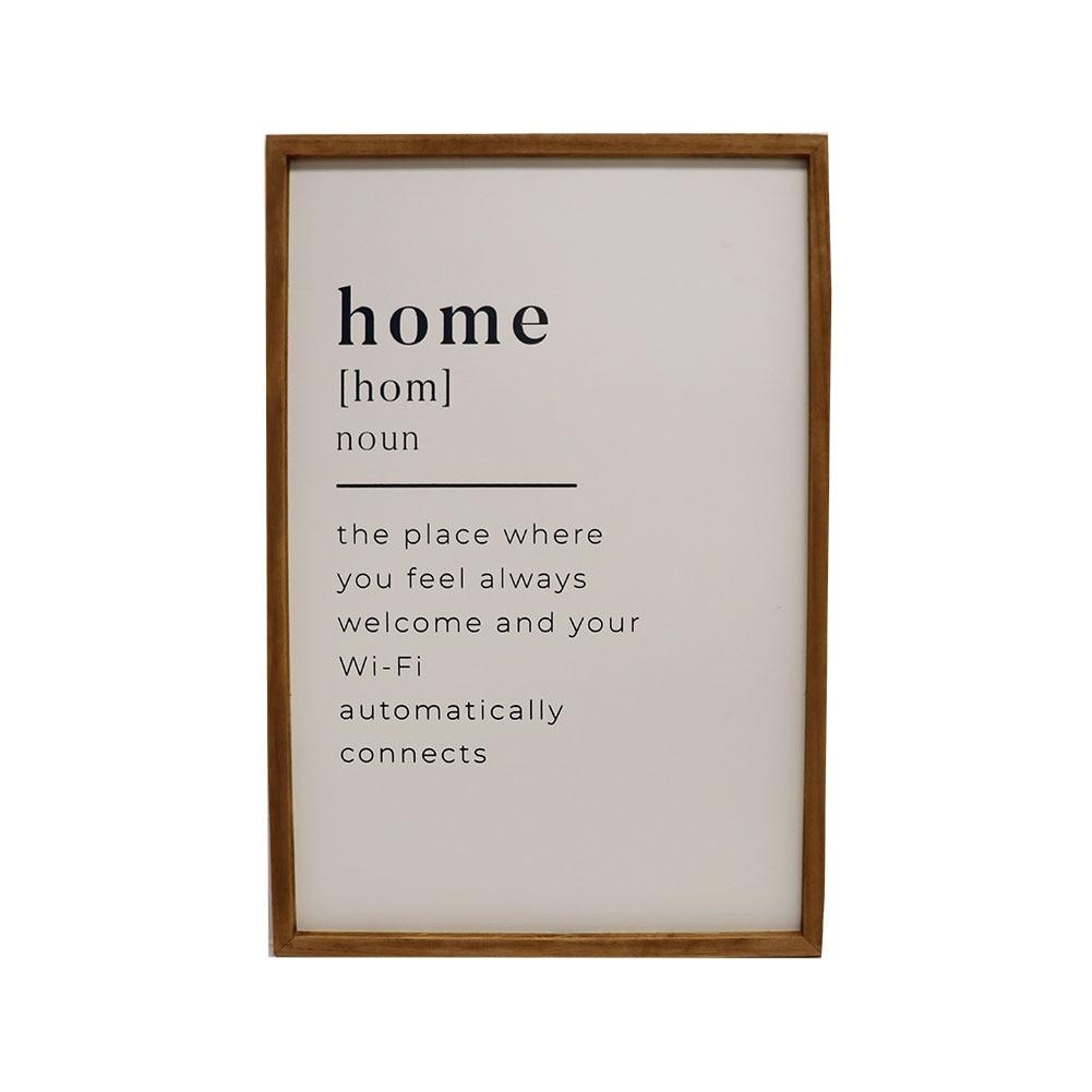Home Definition Wall Decor Framed MDF, Wood  15.75x23.5"H image