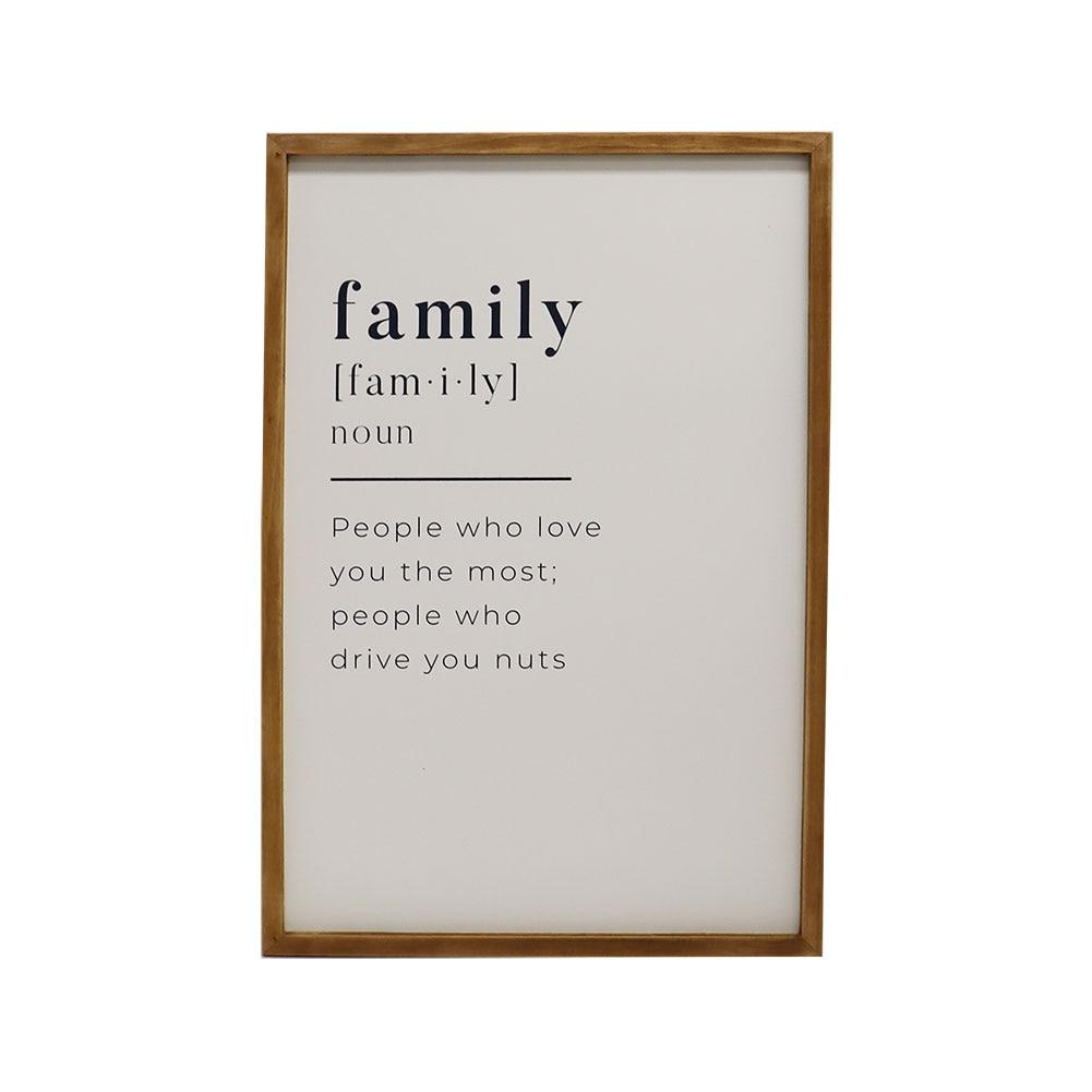 Family Definition Wall Decor Framed MDF, Wood  15.75x23.5"H image