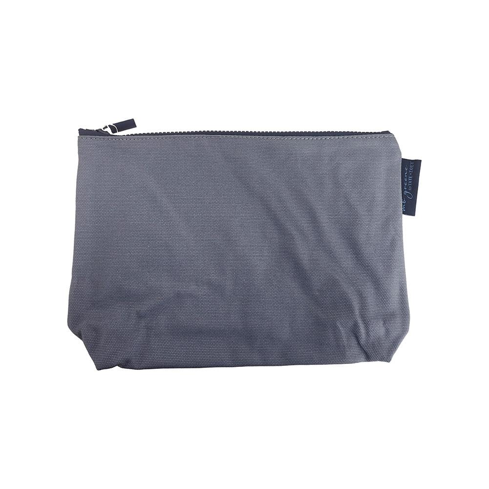 Tate+Zoey MB Greene Large Zip Pouch, Blue, Canvas/Vinyl, 11.5"x3"x8"H image