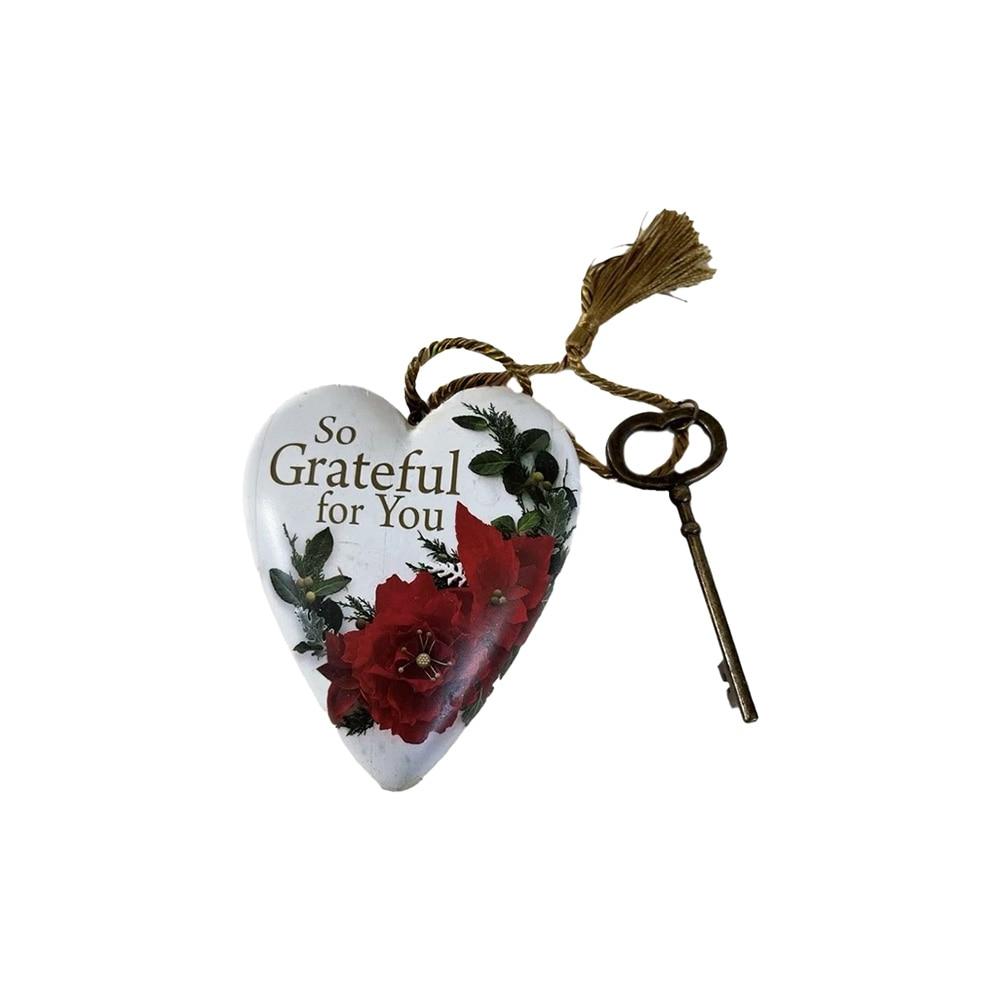 Demdaco Grateful for You Christmas Art Heart, 4"H NO ONLINE SALES image