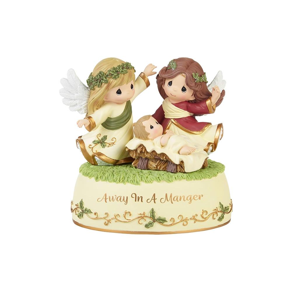 PM Two Xmas Angels Dancing Musical Figurine, Resin, 4.5"x3.5"x4.5"H NO INTERNET SALES image