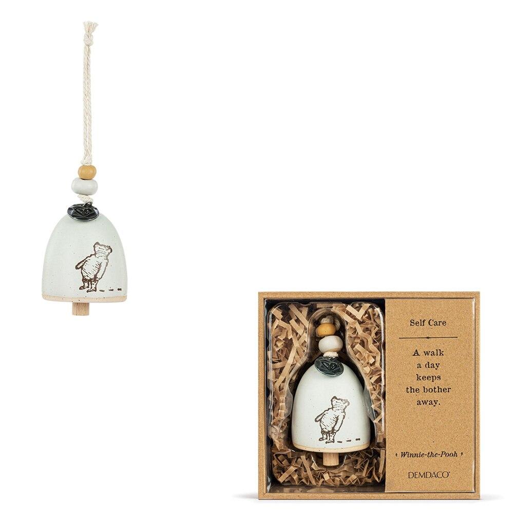 Demdaco Self Care Stoneware Winnie The Pooh Mini Bell, 2"x2"H, NO ONLINE SALES image