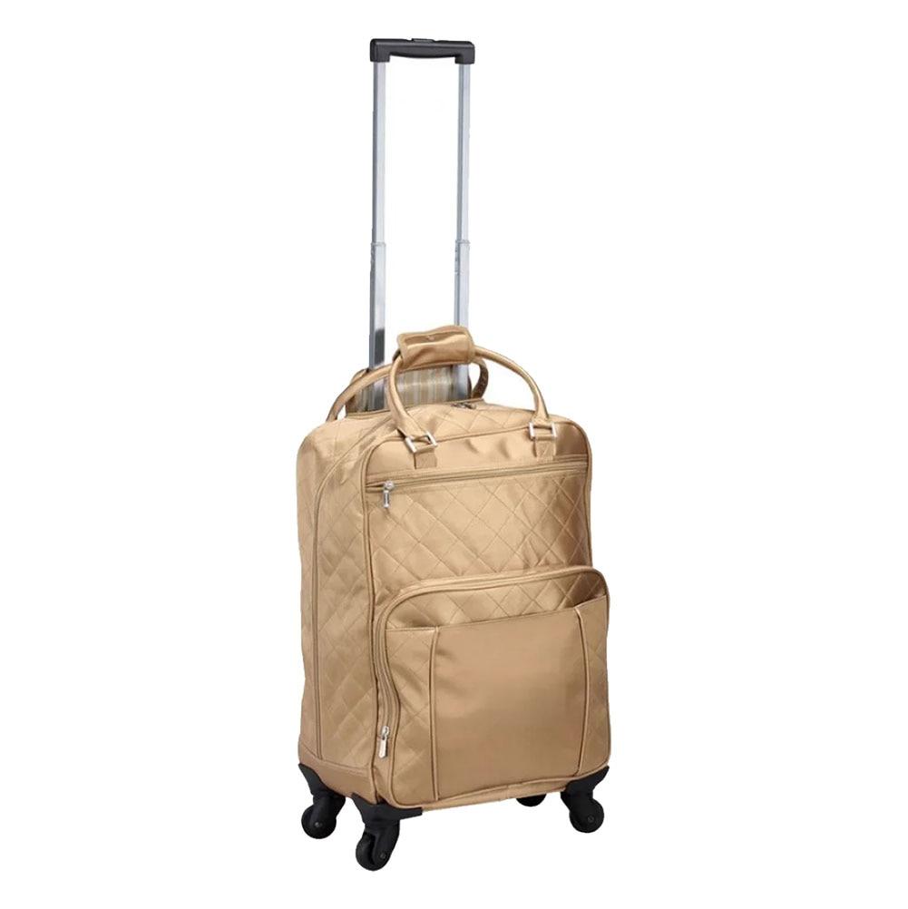 Preferred Nation Quilted Rolling Luggage, Gold, 13"x9"x19"H PP$164.95 image