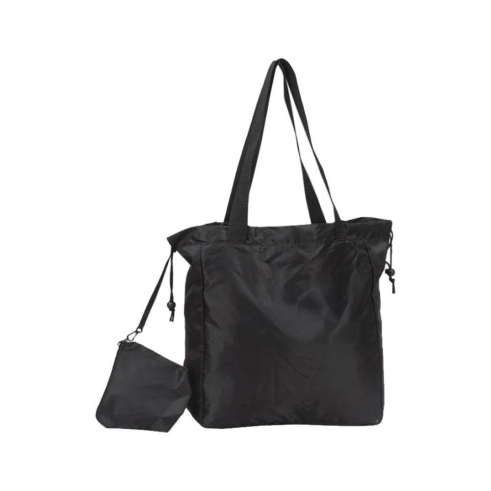 Take Anywhere Folding Tote Black, 210D Nylon, 12.75"x6"x15"H image