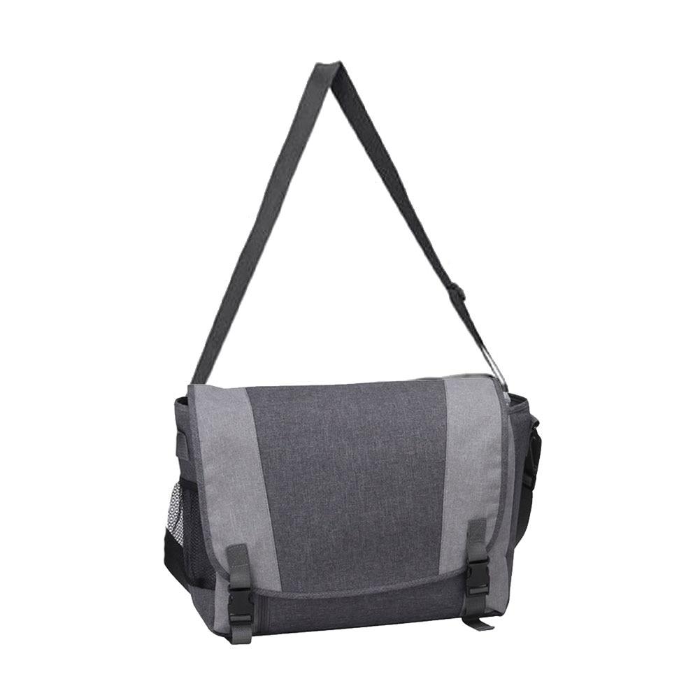 Urban Messenger Bag, Two Tone Grey, 600D Poly Canvas, 16"x5"x12"H image
