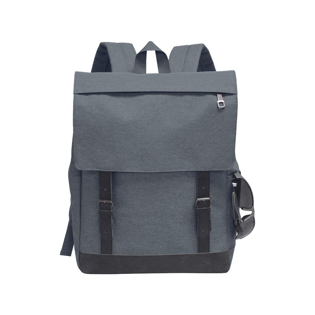 Soho Backpack, 600D Poly Canvas, Grey, 12"x4"x16"H