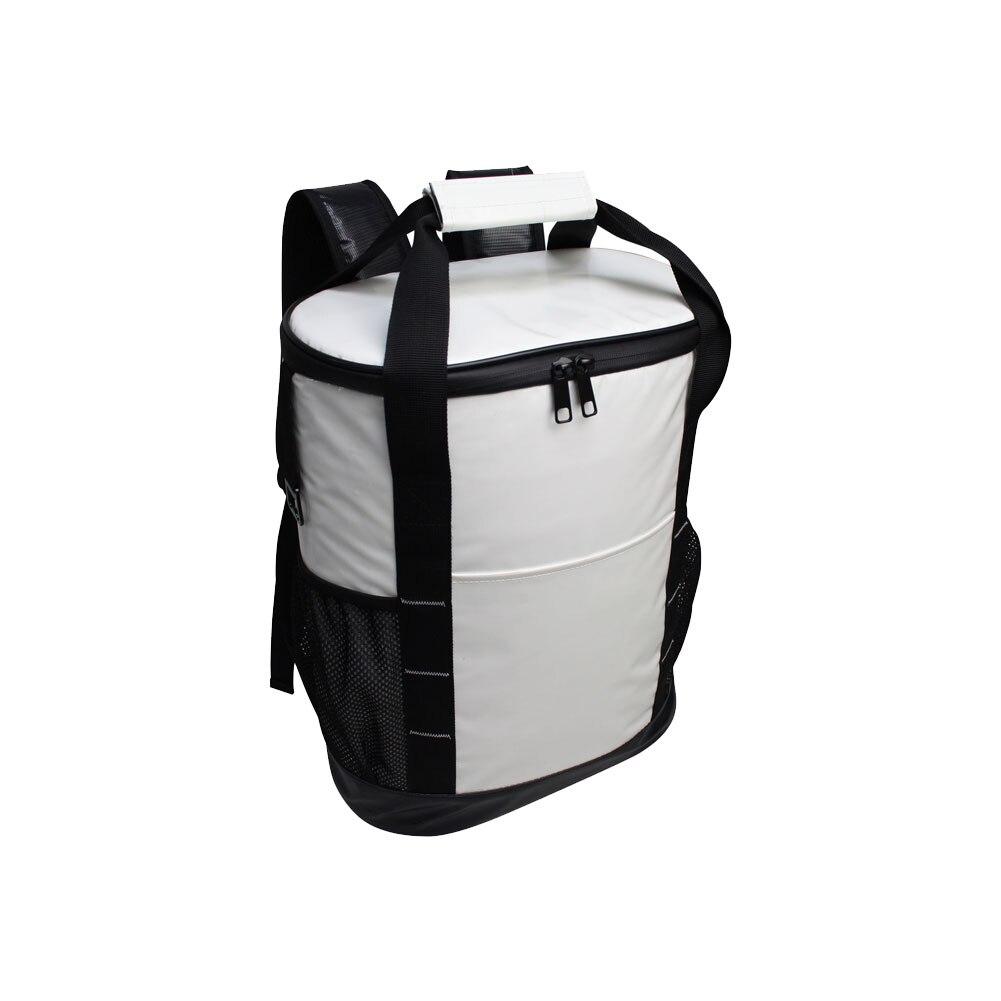 Titan Backpack 30 Can Cooler, Shiny White, Heavy Gauge Tarpaulin, PEVA 14"x7.5"x16"H image