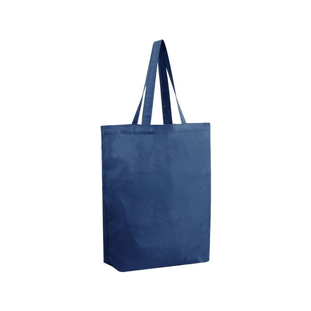 Wisp Cotton Tote Bag, 100% Eco-Friendly 10oz Cotton, Blue, 15.5"x4"x16"H