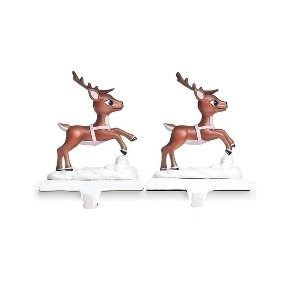 Roman Reindeer Deer Stocking Holder, 2 Asst. Resin, 5.5"x3.5"x8"H image