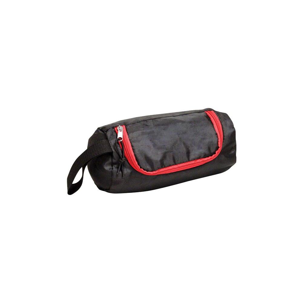 Mini Duffle, Polyester, Black w/Red Zipper, Washable, 9"x4.5"D image