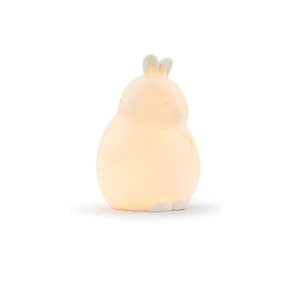 Demdaco Bunny Ceramic LED Night Light, Remote w/Timer, Warm Light, 4"Dx6"H NO ONLINE SALES image