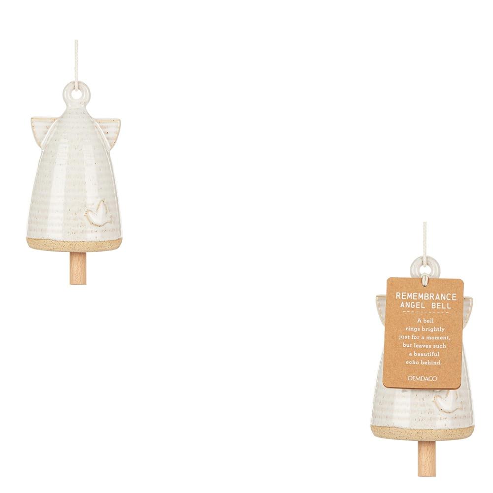 Demdaco Remembrance Ivory Stoneware Angel Bell, 3"Dx5.5"H NO ONLINE SALES image