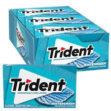 "Trident Wintergreen Gum 14pcs, 12ct"