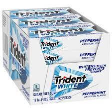 Trident White Peppermint Gum 16pcs, 9ct image