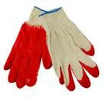 GLOVES WHITE KNIT - RED image