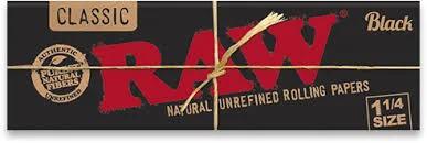 RAW Classic Black 1 1/4 Rolling Papers 24 Packs image