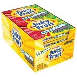 WRIGLEY'S JUICY FRUIT Collisions Strawberry Watermelon Gum 15pcs, 10ct image