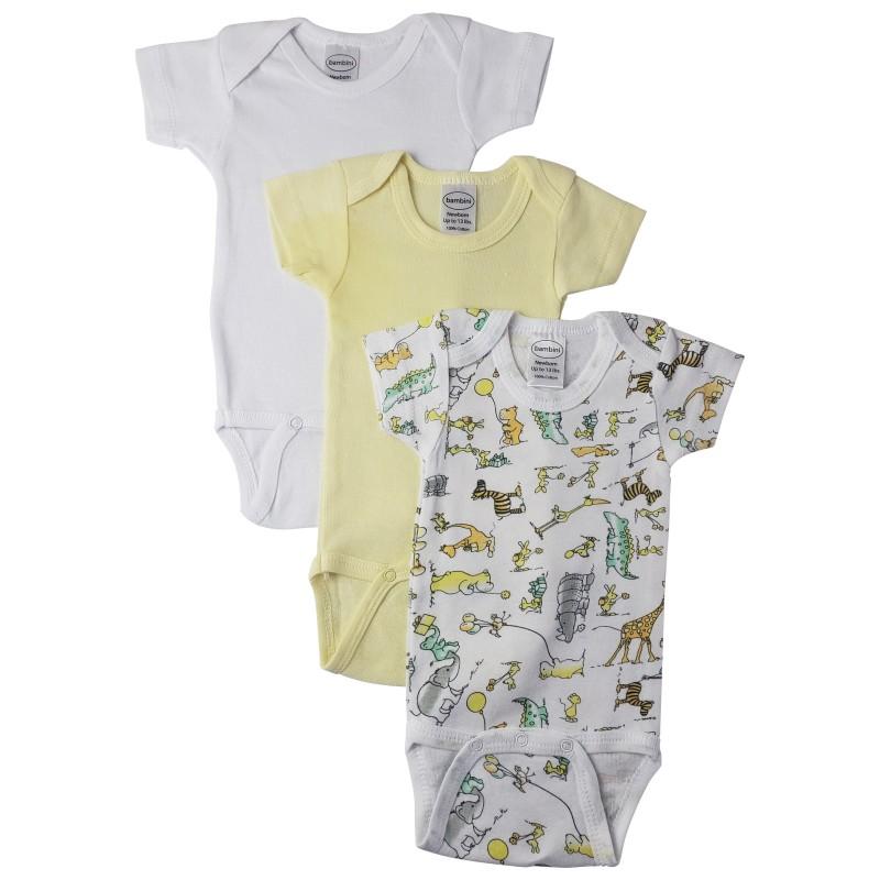 Short Sleeve Onezie Variety 3-Pack Crocodile Print image