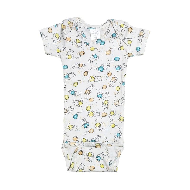 Bunny Print Short Sleeve Onezie image