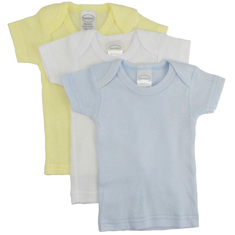 Boy's Rib Knit Pastel Short Sleeve T-Shirt 3-Pack image