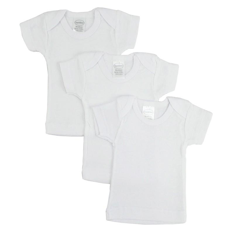 Rib Knit White Short Sleeve T-Shirt 3-Pack image