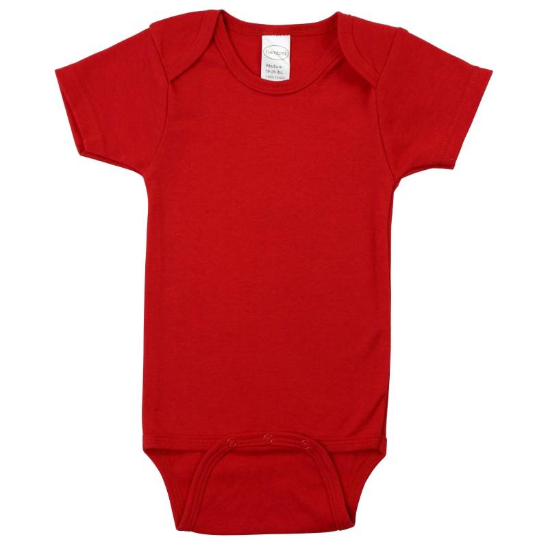 Red Interlock Short Sleeve Onezie image