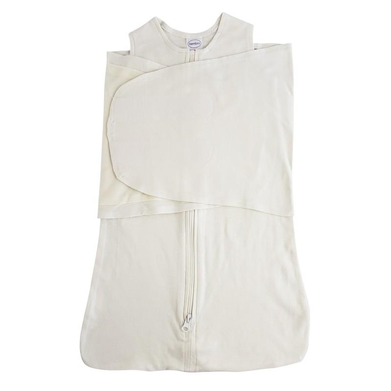 Cream Interlock Swaddle Blanket - 3613
