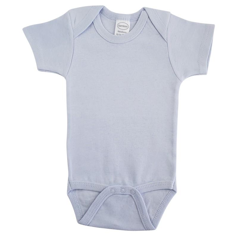 Pastel Blue Interlock Short Sleeve Onezie image