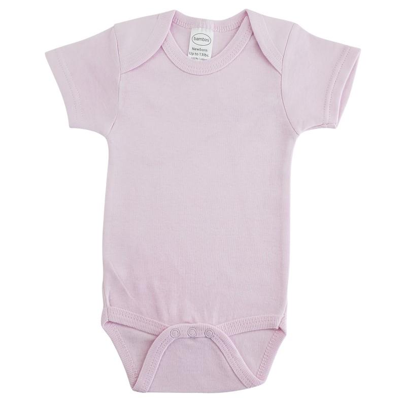 Pastel Pink Interlock Short Sleeve Onezie image