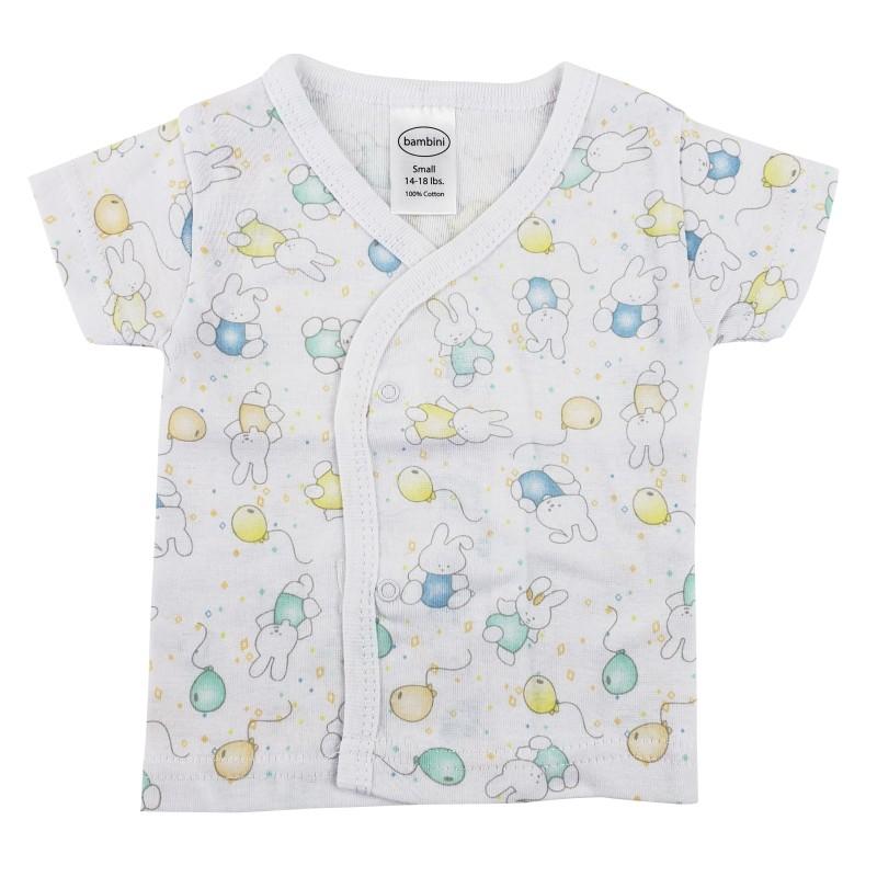 Print Short Sleeve Side-Snap Shirt