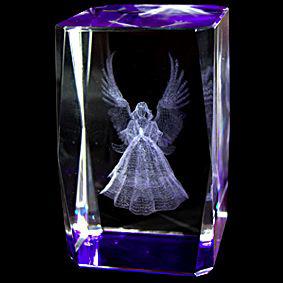 Wholesale 3D Laser Etched Crystal – Angle Crystal - 30 Pieces image